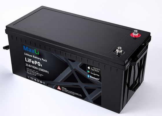 Batteries rechargeables de 24V 2560Wh 100Ah rv de lithium marin de batterie