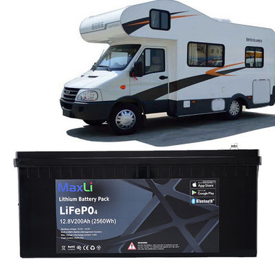 Batterie d'Ion Deep Cycle 12.8V 200Ah rv LiFePO4 de lithium avec Bluetooth